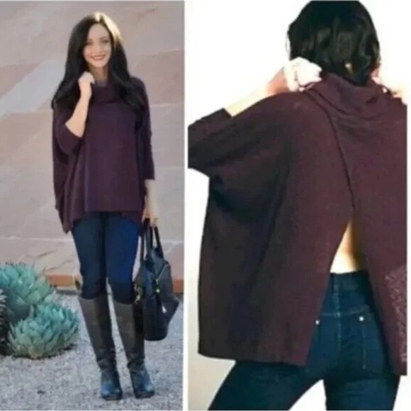 Free People Sweaters - Free People Deep Burgundy Cowl Neck Sweater
